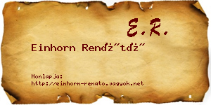 Einhorn Renátó névjegykártya